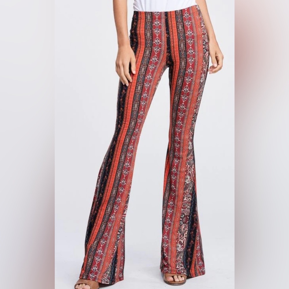 Maverick Boho Stretch High Waisted Bell Bottom Flare Pants